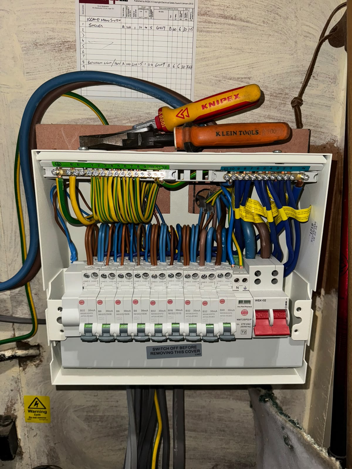 Consumer unit upgrade by Electrust — 18th Edition metal enclosure with RCBOs, Scotland