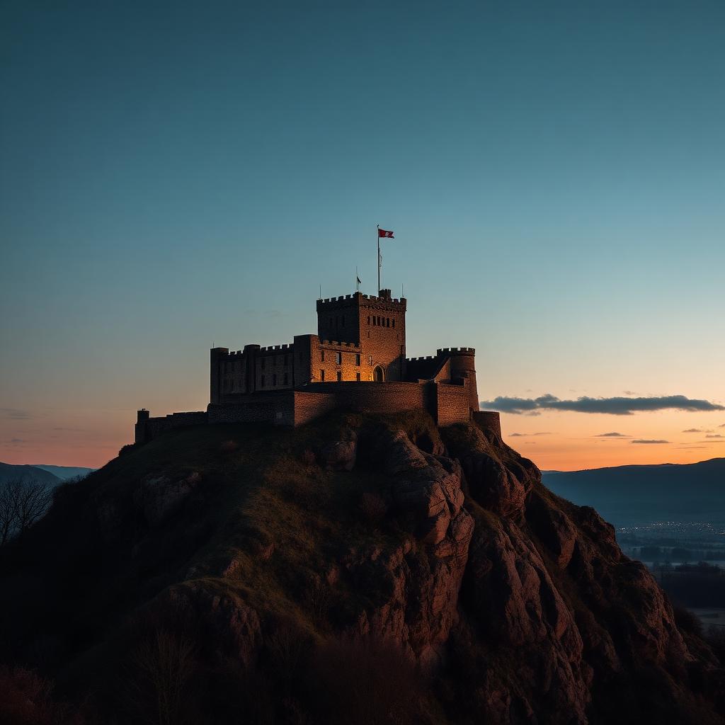 Stirling Castle on its rock at dusk — Electrust electrician area